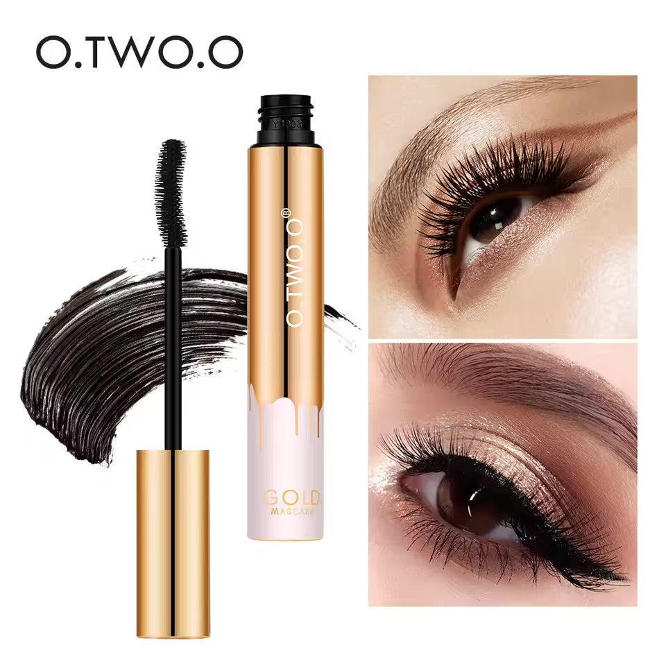O.TWO.O Waterproof Microfiber Mascara Black Long Lasting Extension & Curling Lash Mascara